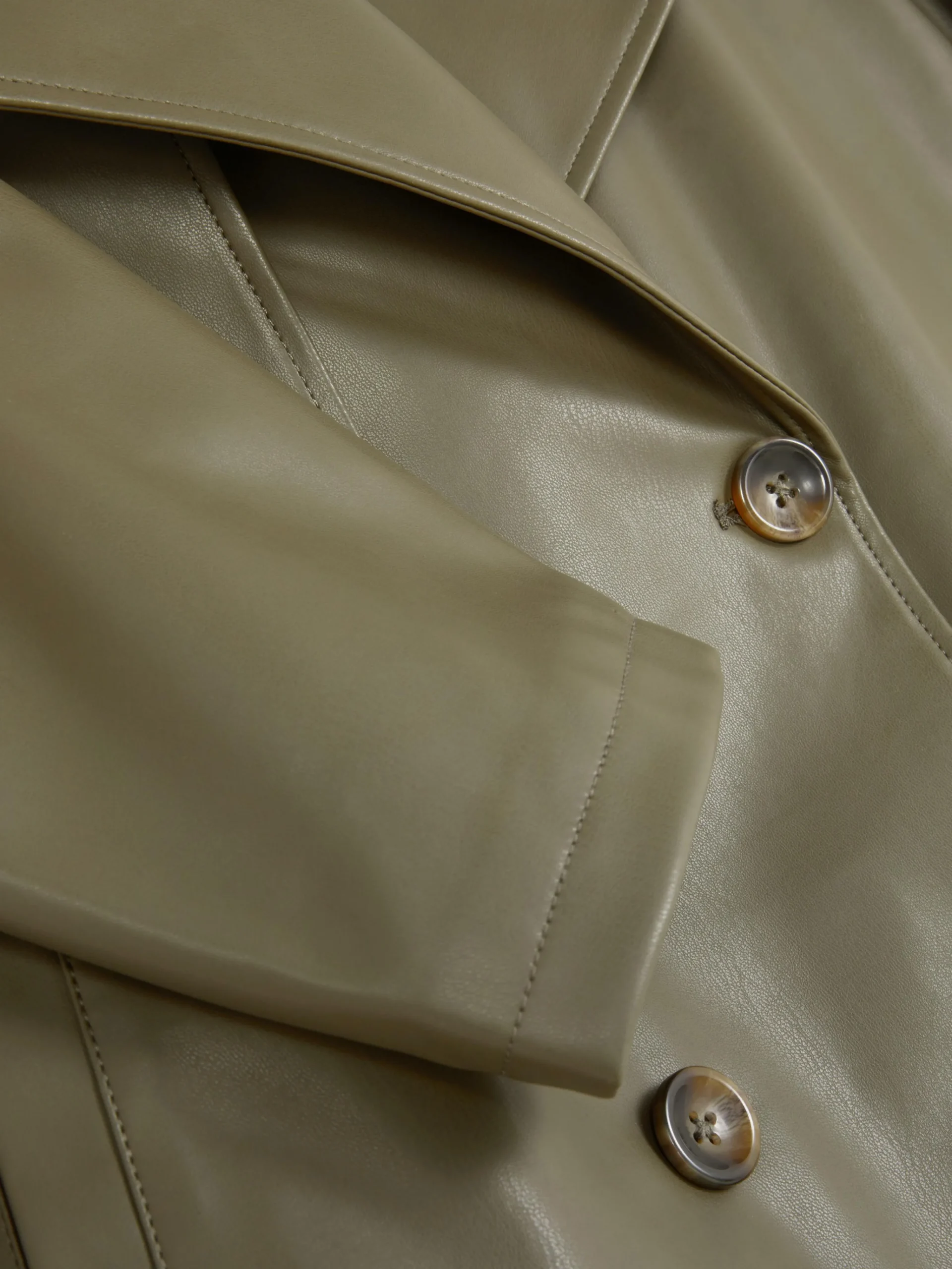 Cropped Faux Leather Trench Coat|Primark Hot