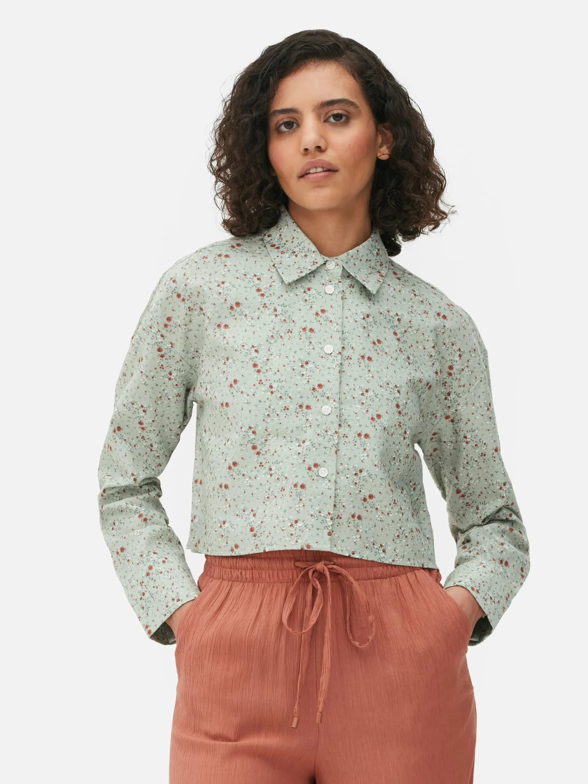 Cropped Oxford Shirt|Primark Discount