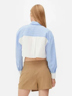 Cropped Striped Shirt|Primark New