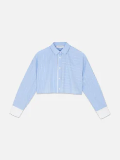Cropped Striped Shirt|Primark New