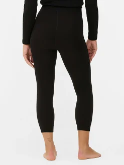 Cropped Velvet Plush Lined Leggings|Primark Outlet
