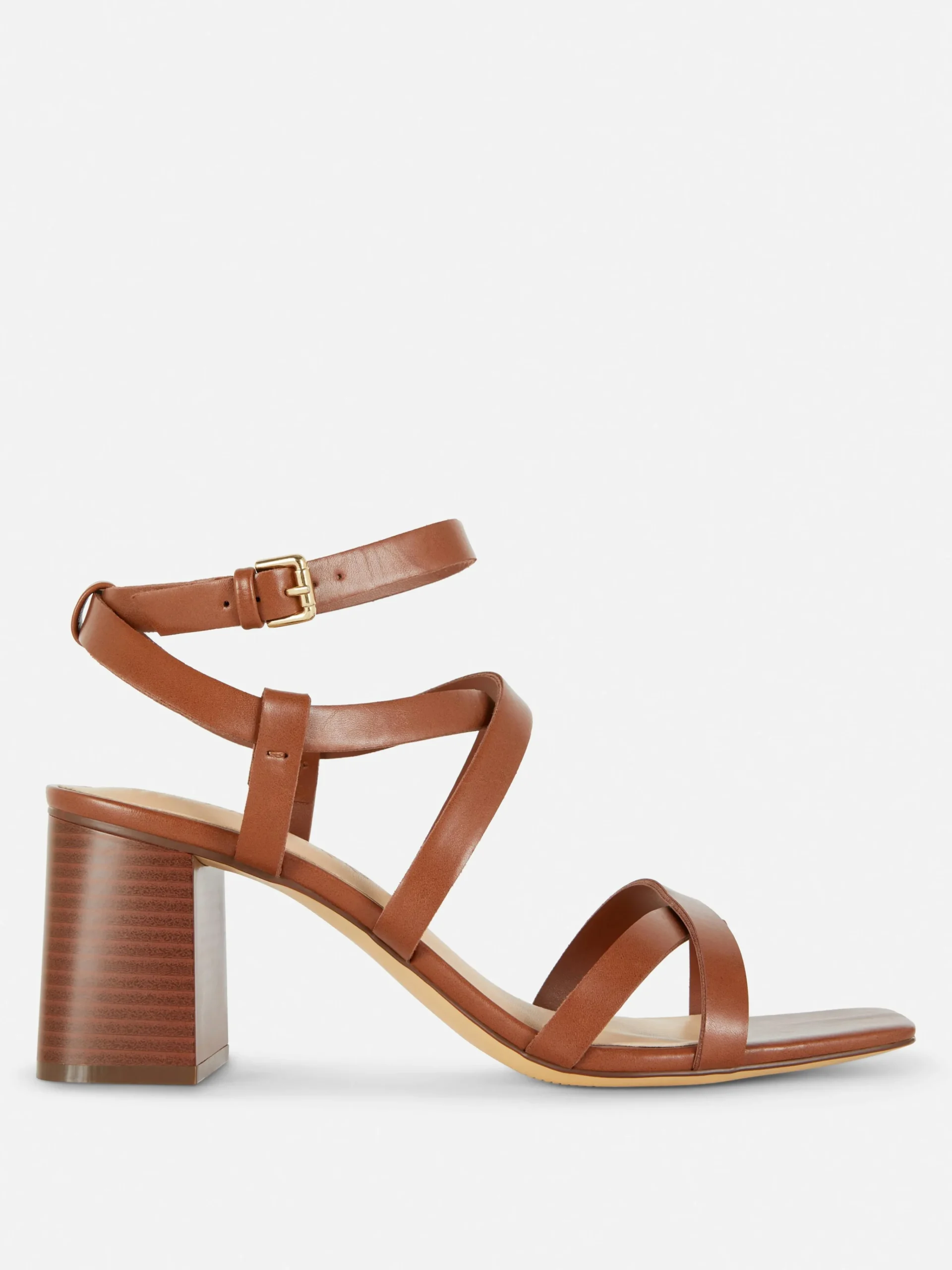 Cross Strap Block Heel Sandals|Primark Online