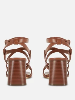 Cross Strap Block Heel Sandals|Primark Online