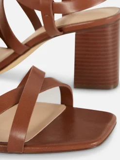 Cross Strap Block Heel Sandals|Primark Online