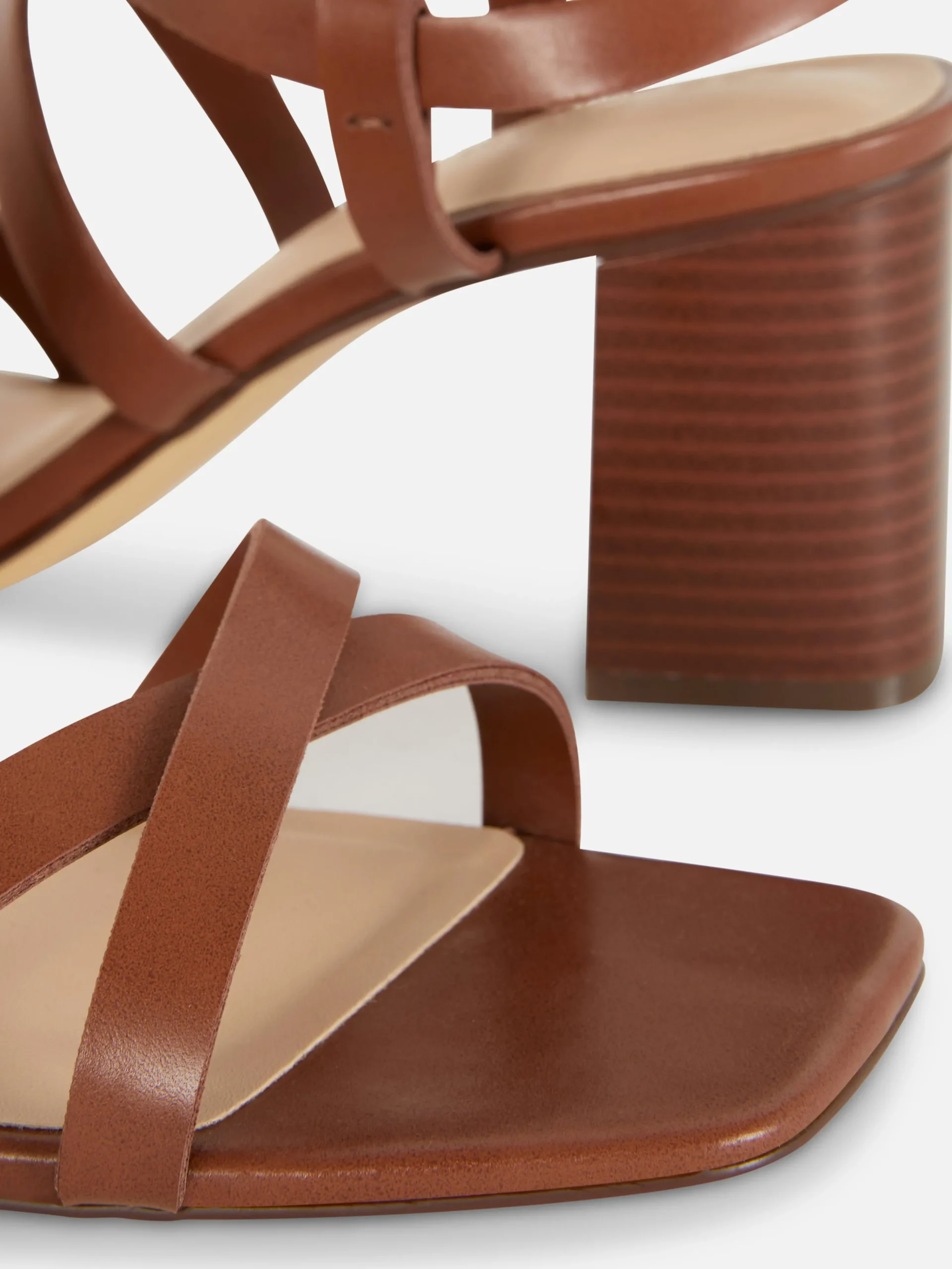 Cross Strap Block Heel Sandals|Primark Online