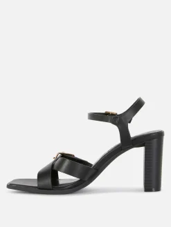 Cross Strap Heeled Sandals|Primark Online