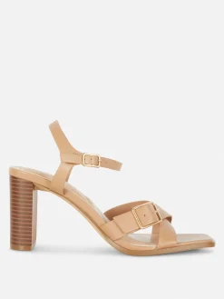 Cross Strap Heeled Sandals|Primark Clearance
