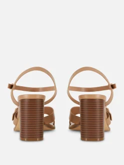 Cross Strap Heeled Sandals|Primark Clearance