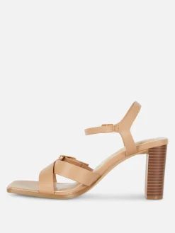 Cross Strap Heeled Sandals|Primark Clearance