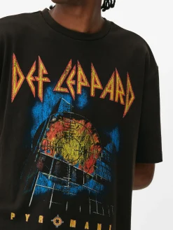 Def Leppard Pyromania Graphic T-Shirt|Primark