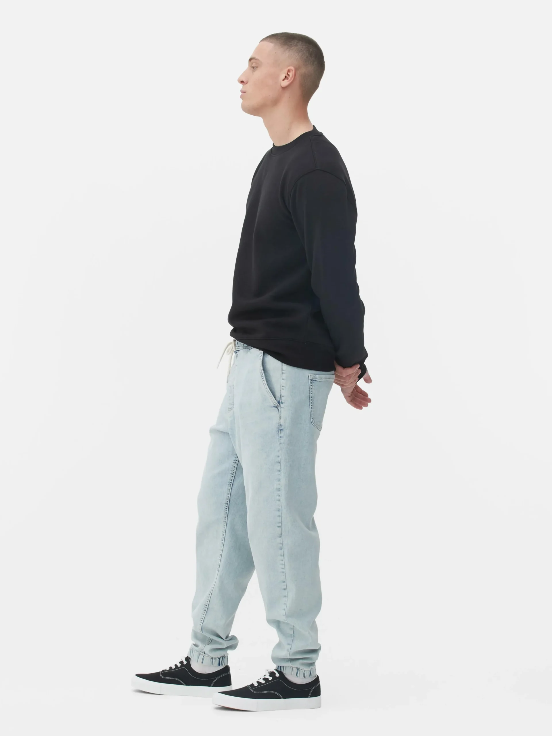 Denim Cuffed Joggers|Primark Hot