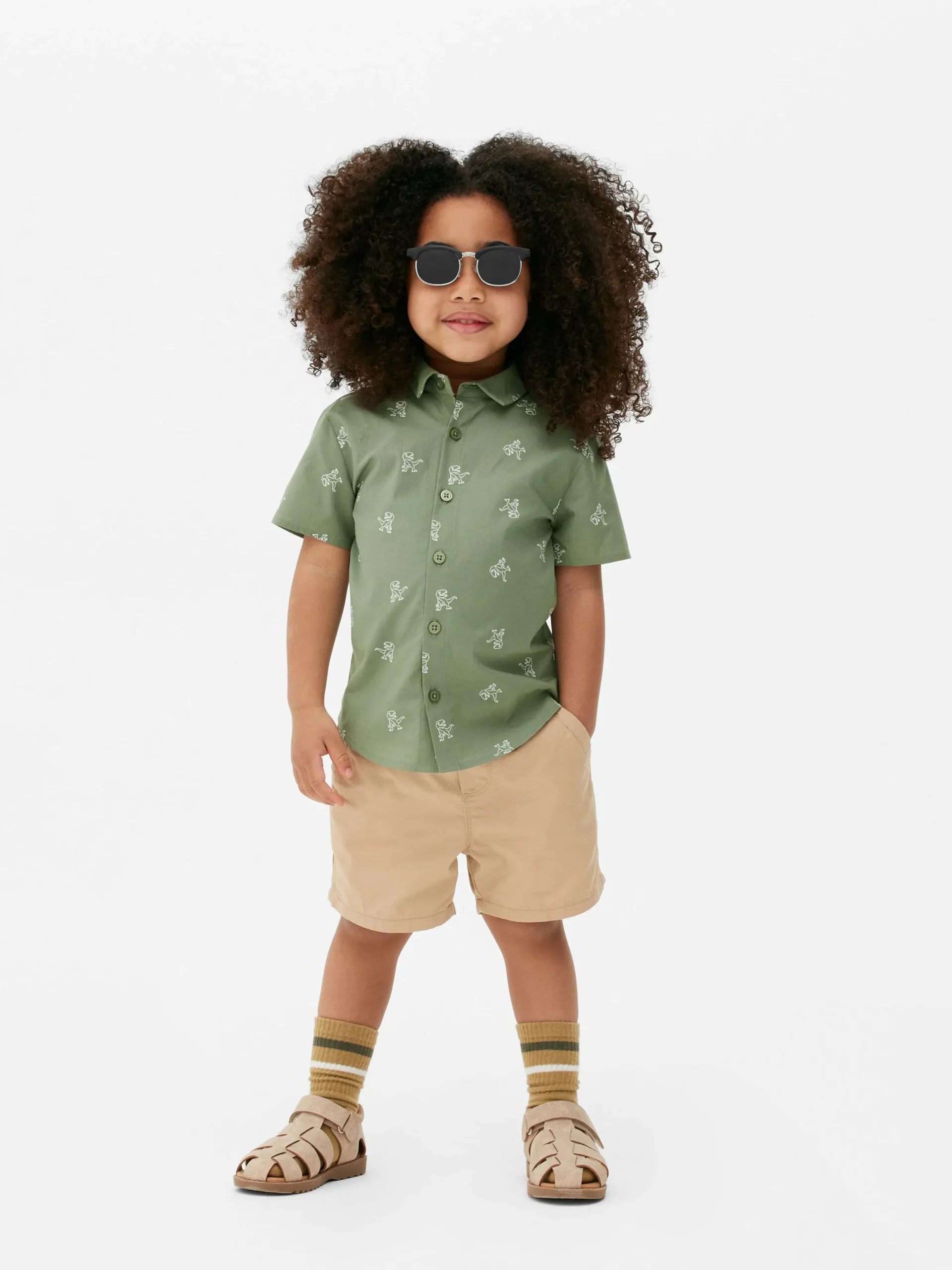 Dinosaur Button-Up Shirt|Primark Online