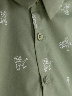 Dinosaur Button-Up Shirt|Primark Online