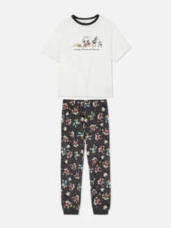 Disney Character Print Jersey Pajamas|Primark New