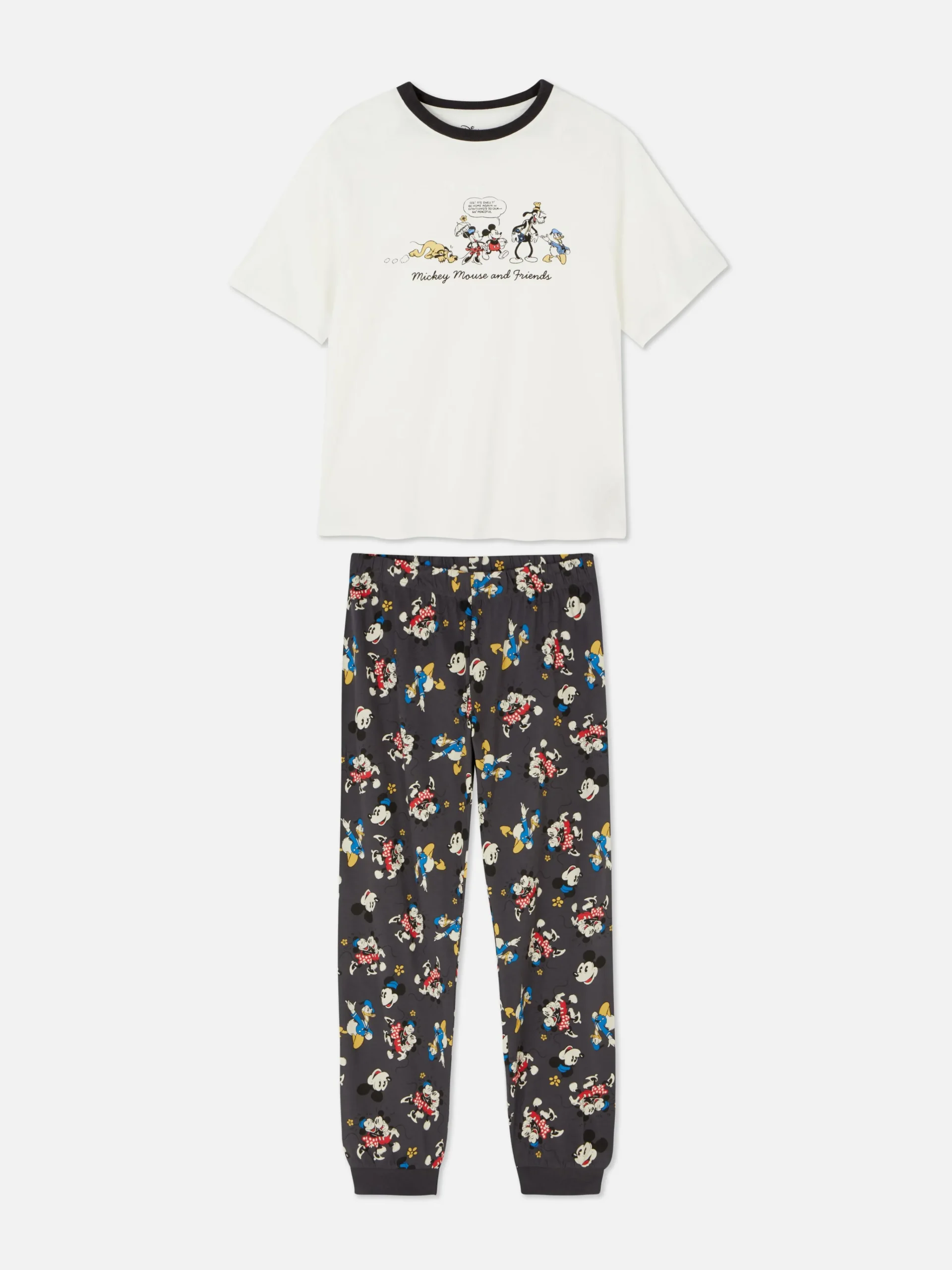 Disney Character Print Jersey Pajamas|Primark New