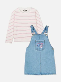Disney’s Lilo And Stitch Denim Overall Dress Set|Primark Online
