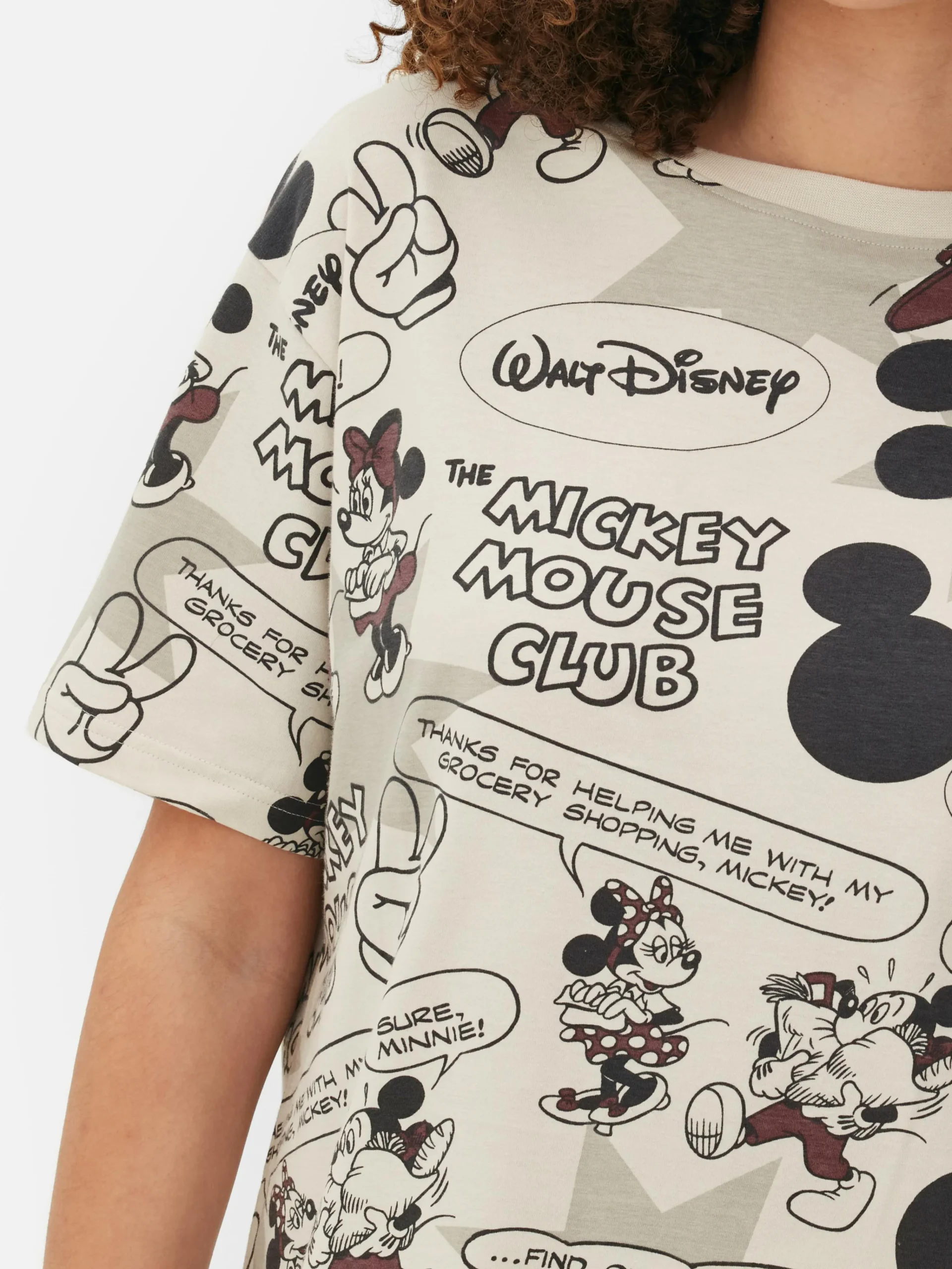 Disney’s Mickey Mouse Printed Pajama Top|Primark Discount