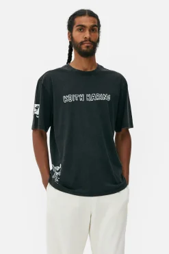 Disney’s Mickey Mouse X Keith Haring Acid Wash T-Shirt|Primark Hot