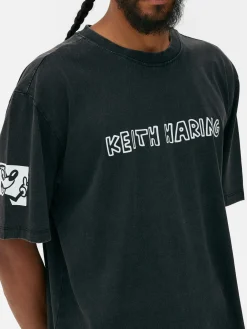 Disney’s Mickey Mouse X Keith Haring Acid Wash T-Shirt|Primark Hot