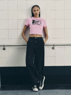 Disney’s Mickey Mouse X Keith Haring Cropped T-Shirt|Primark Sale