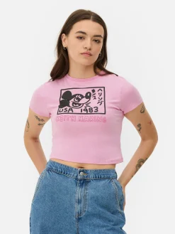 Disney’s Mickey Mouse X Keith Haring Cropped T-Shirt|Primark Sale