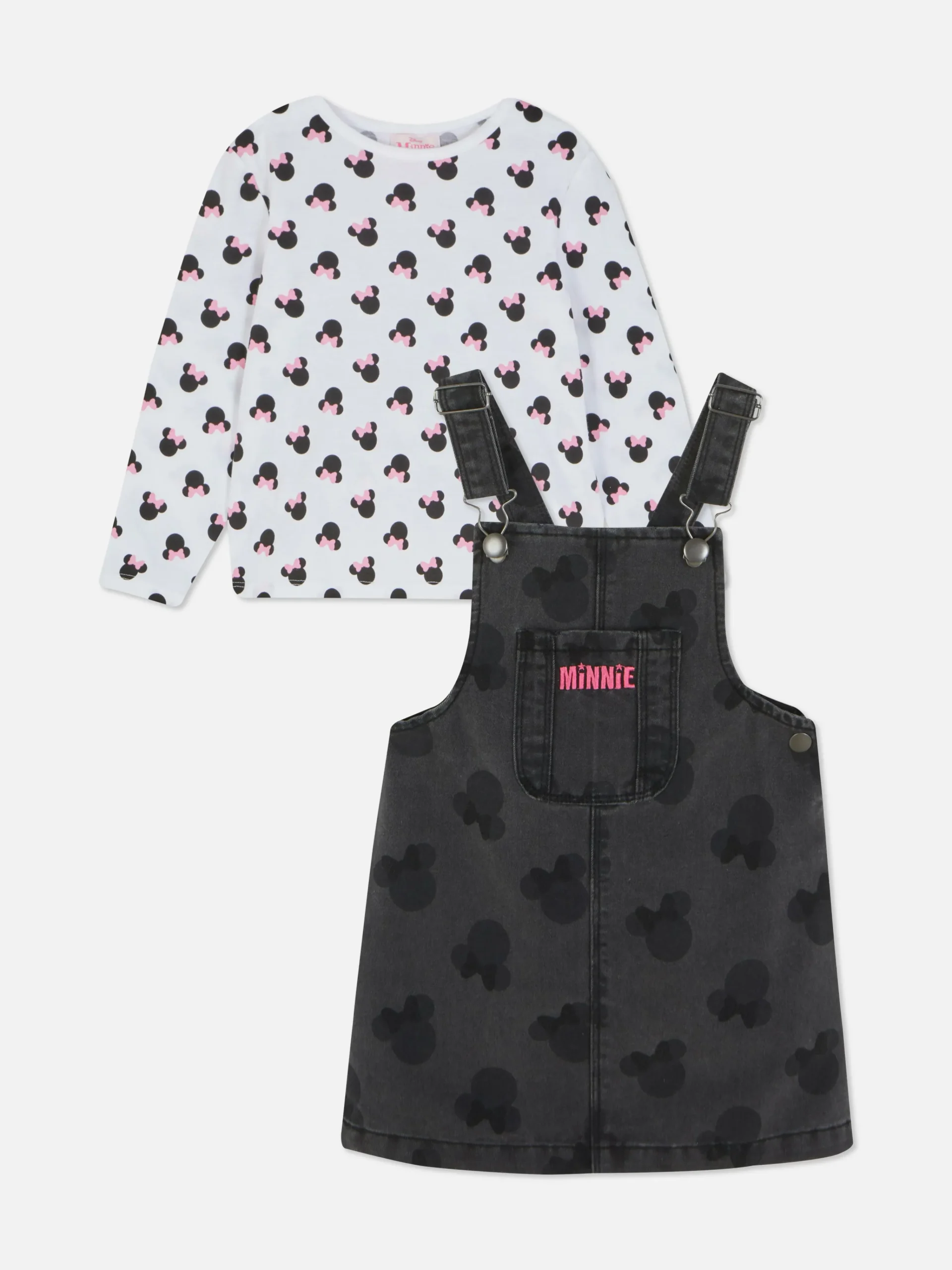 Disney’s Minnie Mouse Overall Dress Set|Primark New