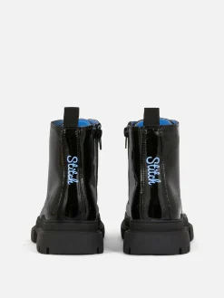Disney’s Stitch Patent Lace-Up Boots|Primark Clearance