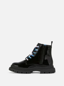 Disney’s Stitch Patent Lace-Up Boots|Primark Clearance