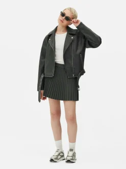 Distressed Faux Leather Biker Jacket|Primark Sale