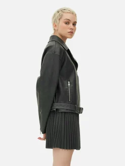 Distressed Faux Leather Biker Jacket|Primark Sale