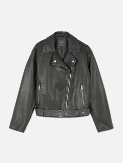Distressed Faux Leather Biker Jacket|Primark Sale
