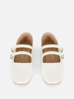Double Buckle Strap Ballet Flats|Primark