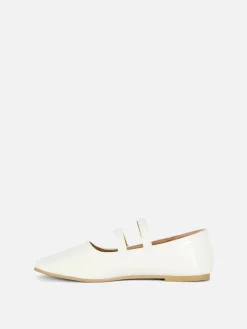 Double Buckle Strap Ballet Flats|Primark