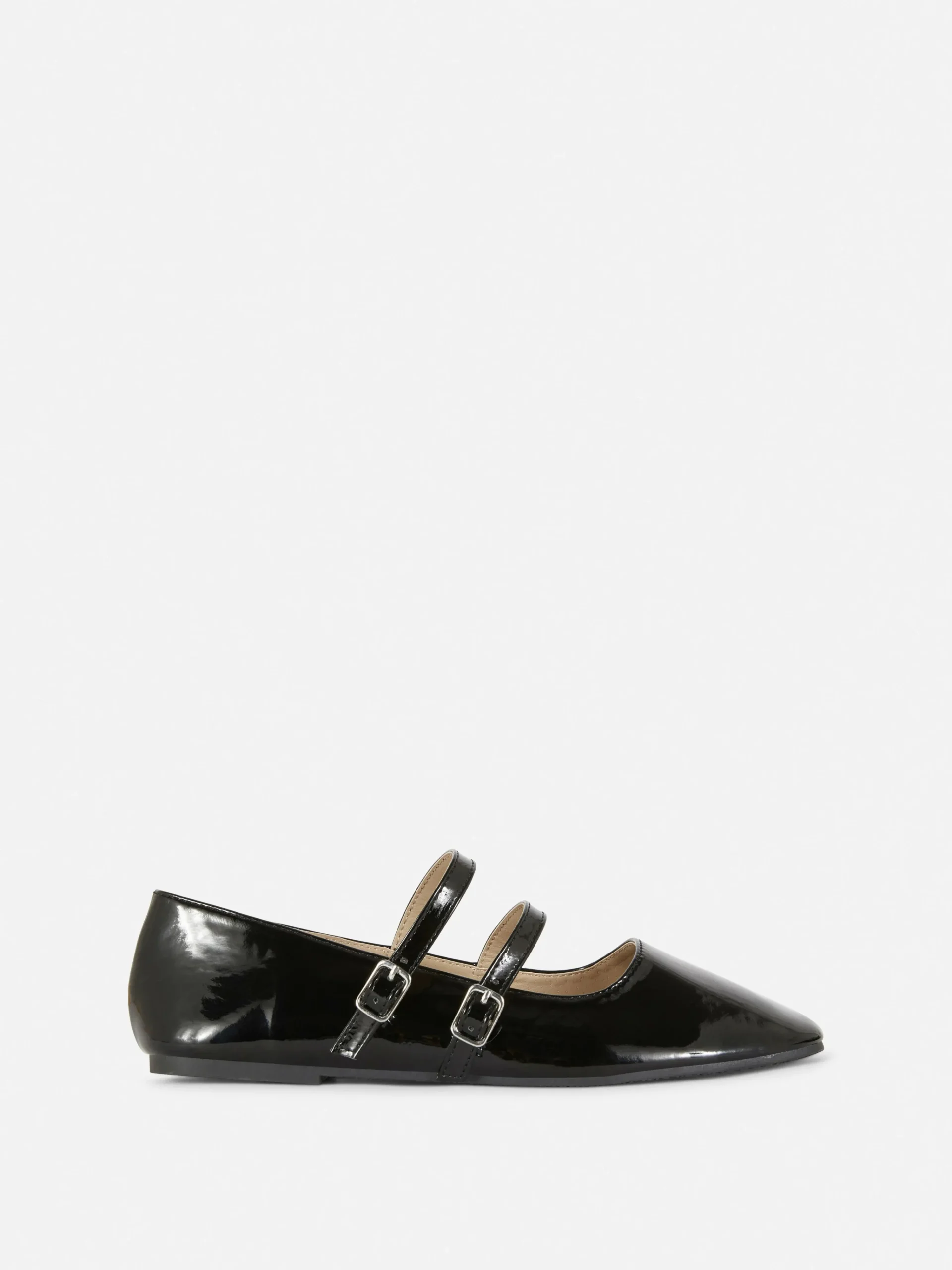 Double Buckle Strap Ballet Flats|Primark Sale