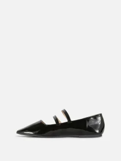 Double Buckle Strap Ballet Flats|Primark Sale