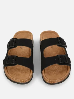 Double Strap Footbed Sandals|Primark New