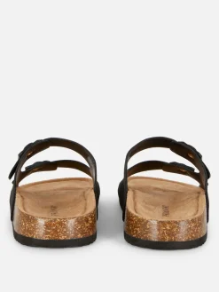 Double Strap Footbed Sandals|Primark New
