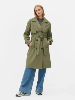 Double-Breasted Belted Trench|Primark New