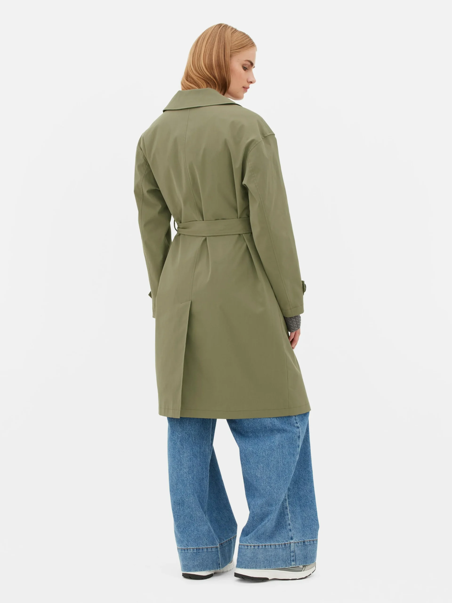 Double-Breasted Belted Trench|Primark New