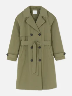 Double-Breasted Belted Trench|Primark New