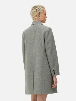 Double-Breasted Twill Coat|Primark Outlet