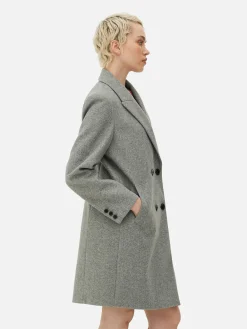 Double-Breasted Twill Coat|Primark Outlet