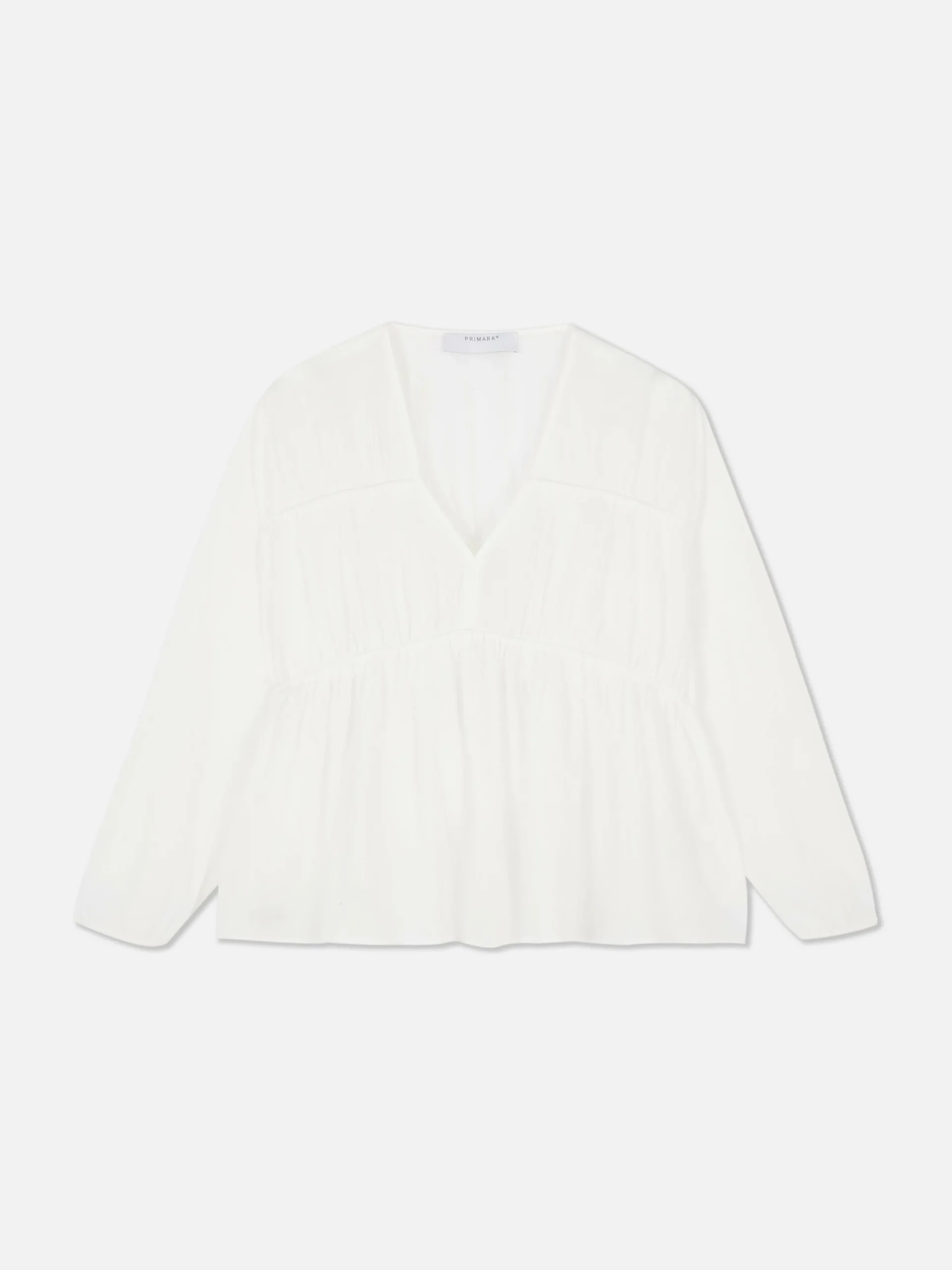 Draped Voile Smock Blouse|Primark Hot