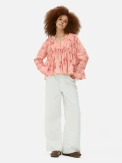 Draped Voile Smock Blouse|Primark Sale