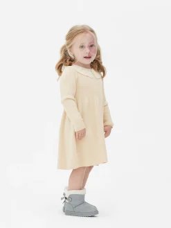 Embroidered Collar Knit Dress|Primark Online