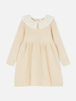 Embroidered Collar Knit Dress|Primark Online