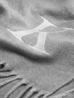 Embroidered Initial Fringed Scarf|Primark New
