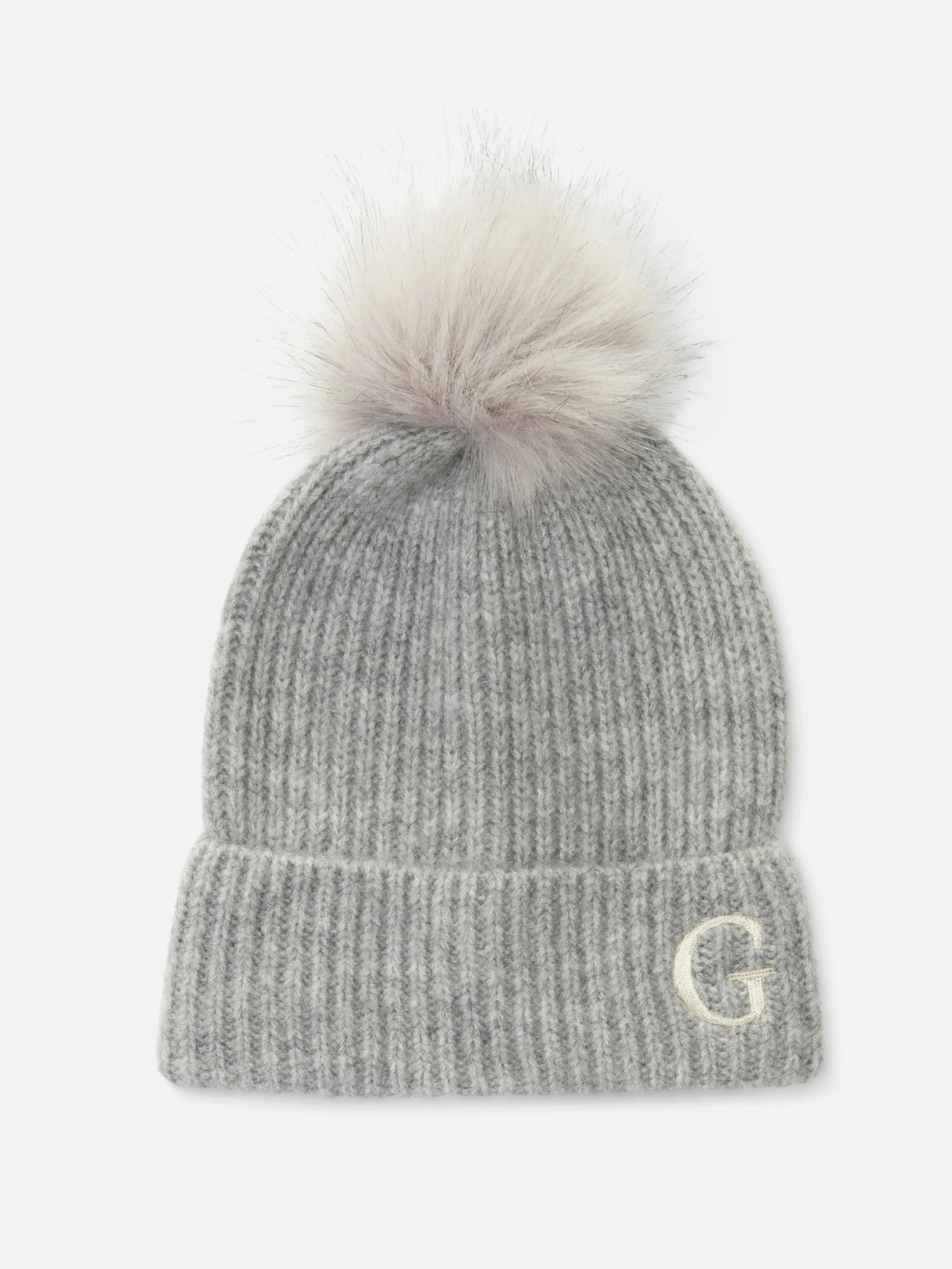 Embroidered Initial Pompom Beanie|Primark Hot