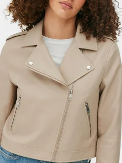 Essential Faux Leather Biker Jacket|Primark