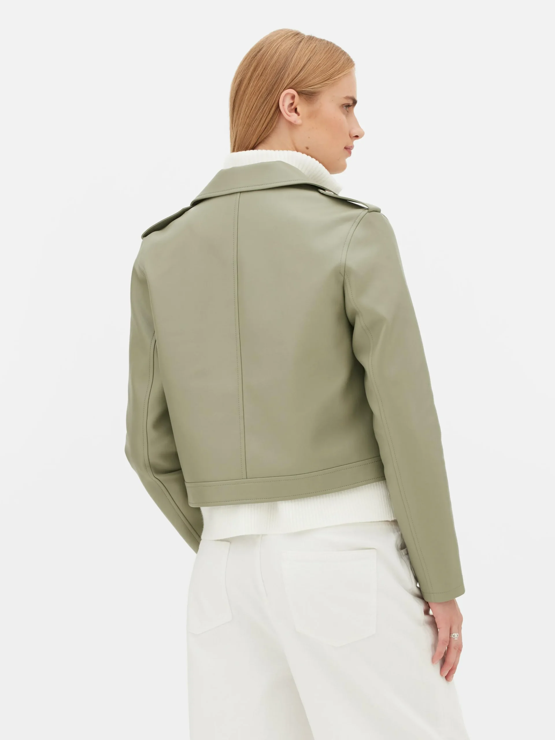 Essential Faux Leather Biker Jacket|Primark